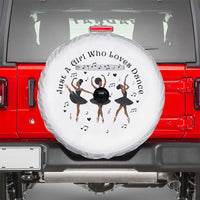 African American Ballet Dancer Spare Tire Cover Just A Girl Who Loves Dance - Wonder Print Shop