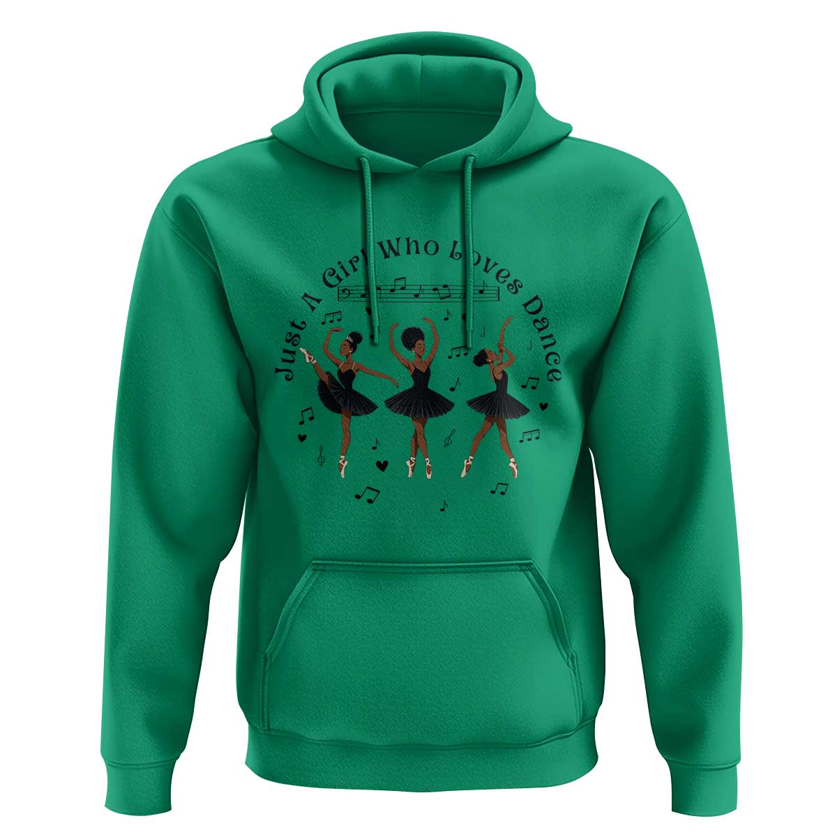 African American Ballet Dancer Hoodie Just A Girl Who Loves Dance - Wonder Print Shop