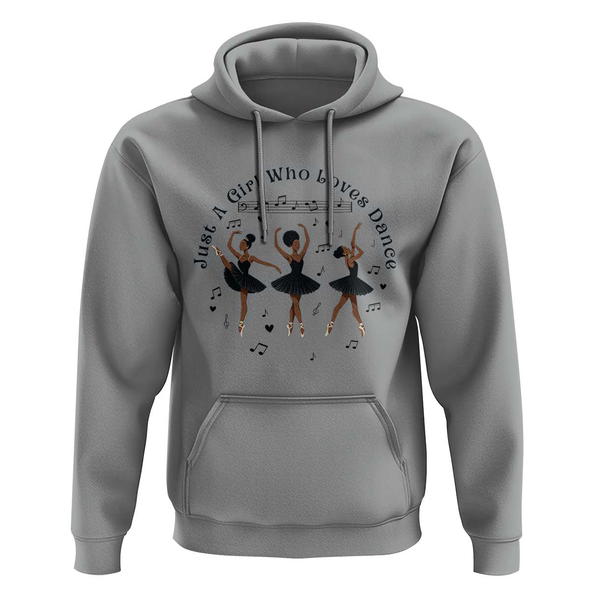 African American Ballet Dancer Hoodie Just A Girl Who Loves Dance - Wonder Print Shop
