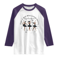 African American Ballet Dancer Raglan Shirt Just A Girl Who Loves Dance - Wonder Print Shop