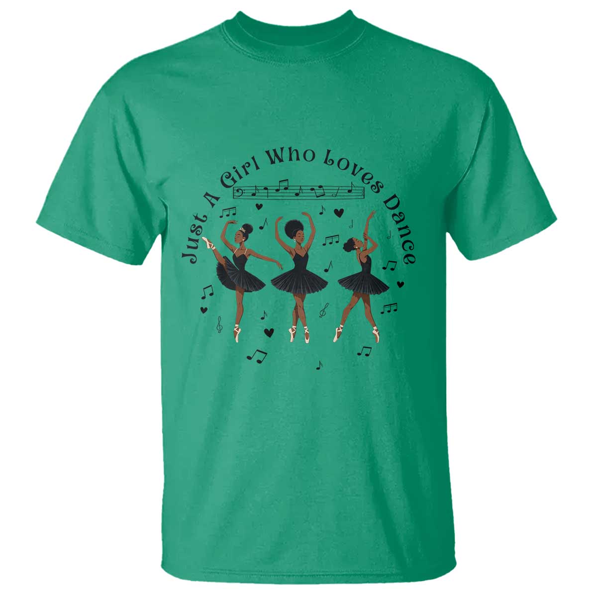 African American Ballet Dancer T Shirt Just A Girl Who Loves Dance - Wonder Print Shop