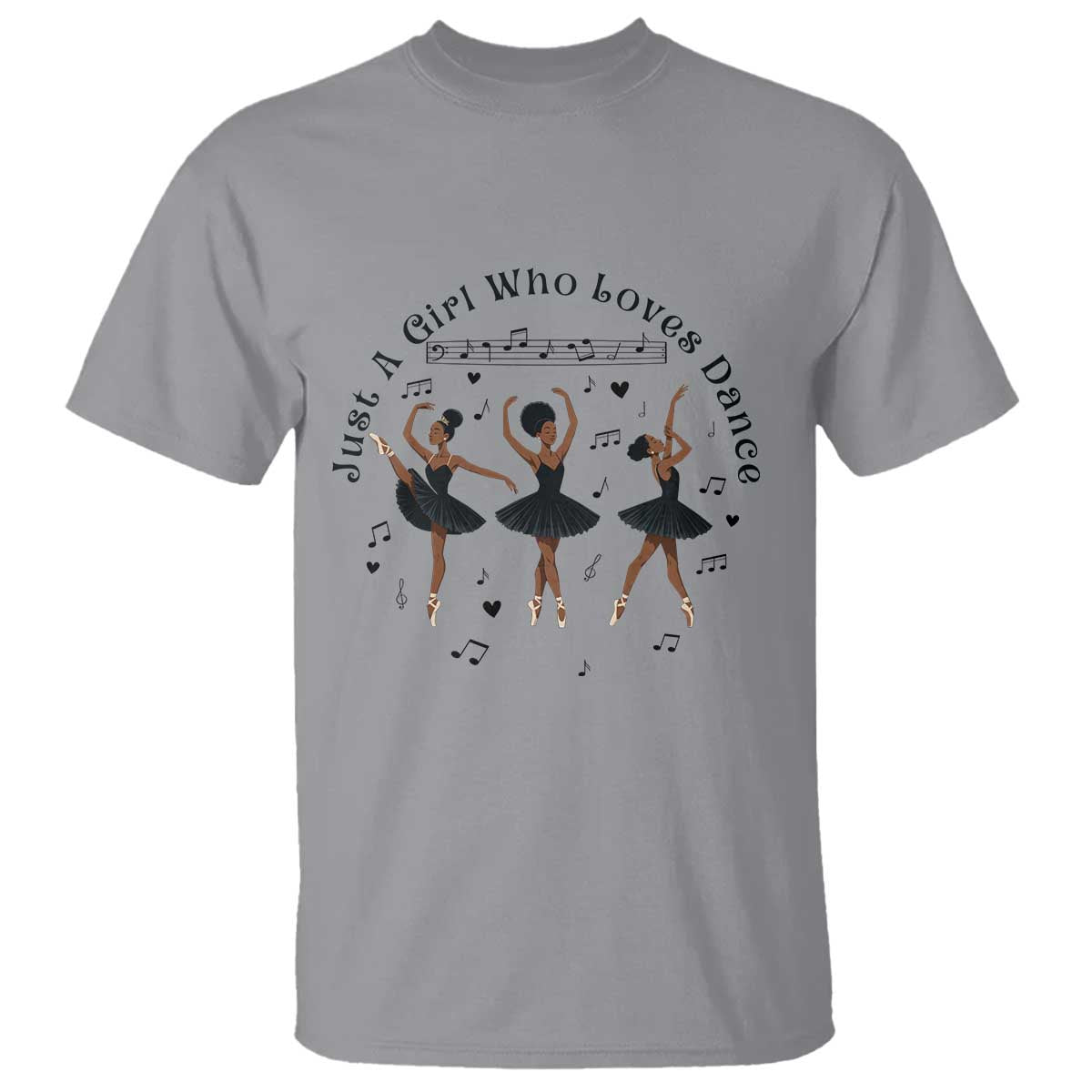 African American Ballet Dancer T Shirt Just A Girl Who Loves Dance - Wonder Print Shop