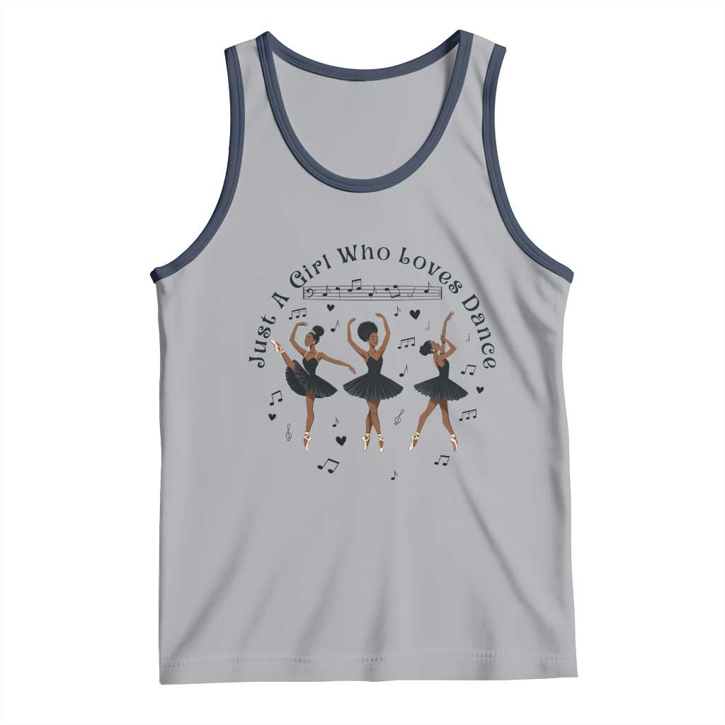 African American Ballet Dancer Tank Top Just A Girl Who Loves Dance - Wonder Print Shop