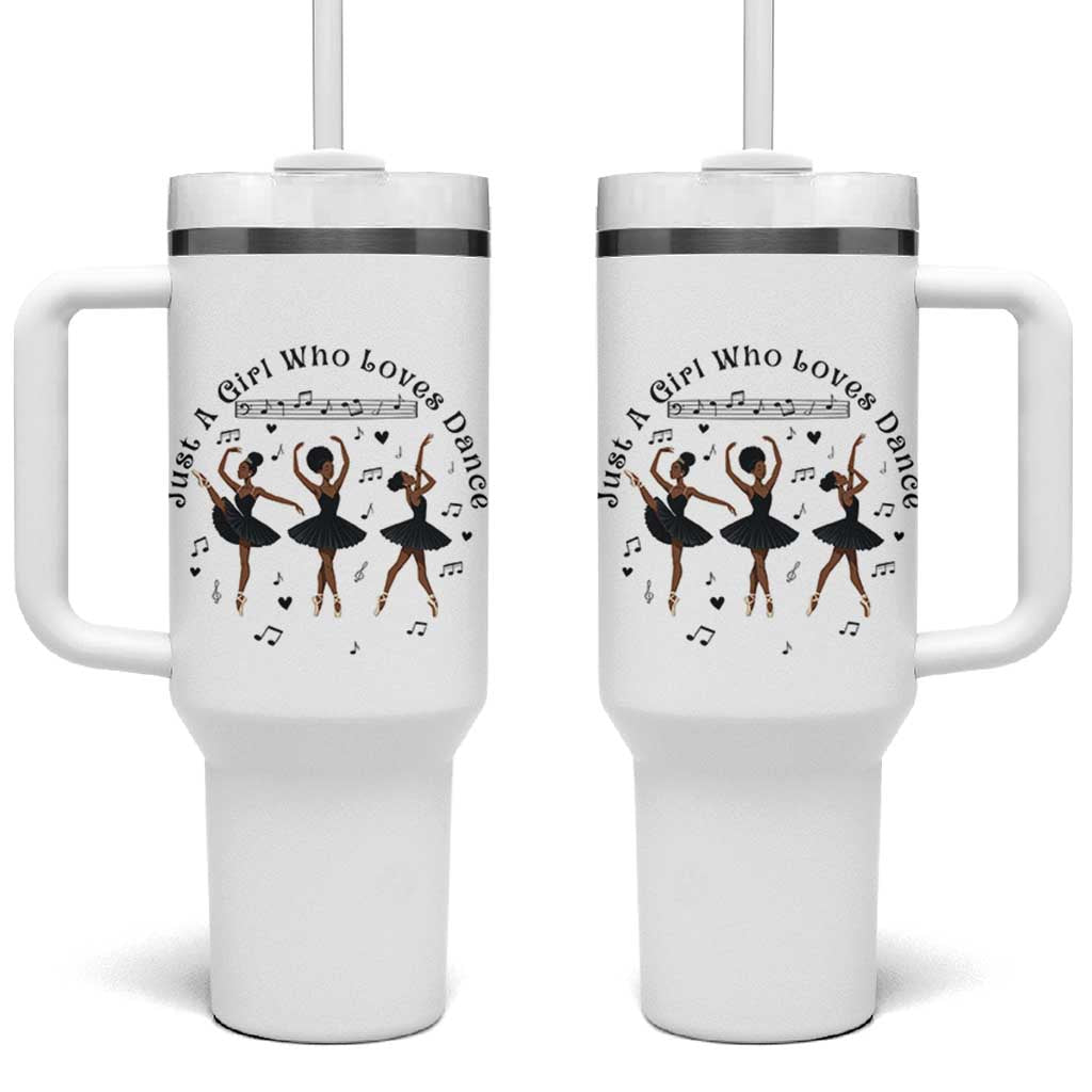 African American Ballet Dancer Tumbler With Handle Just A Girl Who Loves Dance