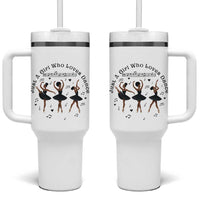 African American Ballet Dancer Tumbler With Handle Just A Girl Who Loves Dance