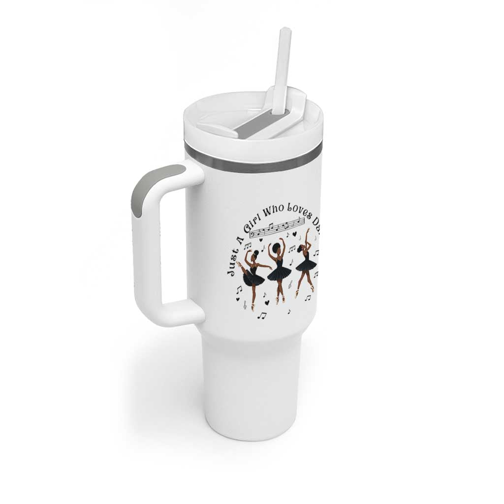 African American Ballet Dancer Tumbler With Handle Just A Girl Who Loves Dance