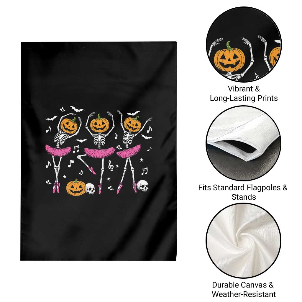Ballet Skeleton Dance Garden Flag Funny Halloween Gift - Wonder Print Shop