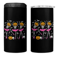 Ballet Skeleton Dance 4 in 1 Can Cooler Tumbler Funny Halloween Gift