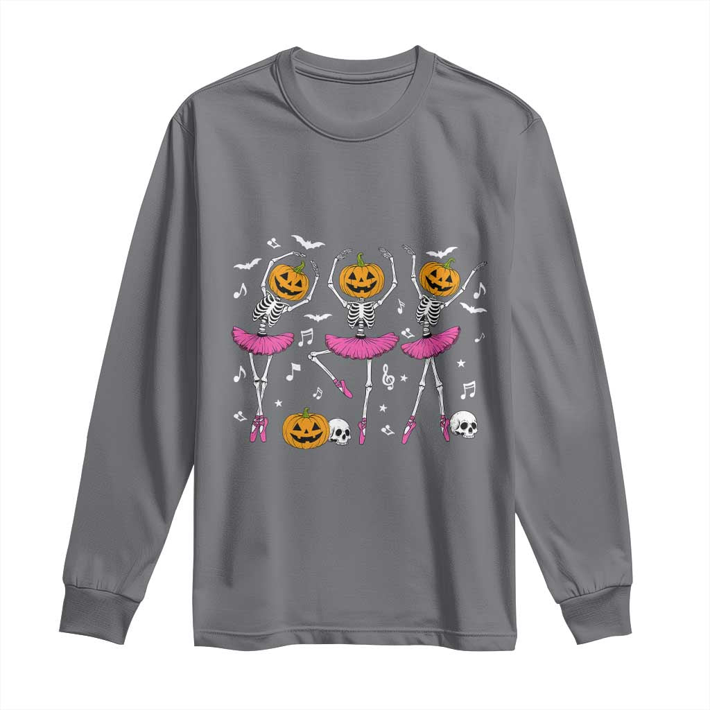 Ballet Skeleton Dance Long Sleeve Shirt Funny Halloween Gift - Wonder Print Shop
