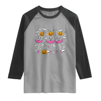 Ballet Skeleton Dance Raglan Shirt Funny Halloween Gift - Wonder Print Shop