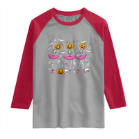 Ballet Skeleton Dance Raglan Shirt Funny Halloween Gift - Wonder Print Shop