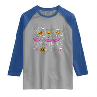Ballet Skeleton Dance Raglan Shirt Funny Halloween Gift - Wonder Print Shop