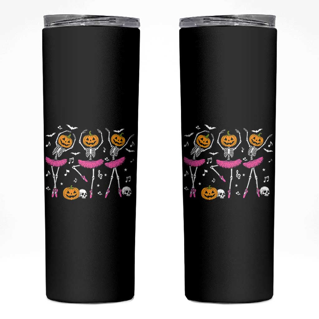 Ballet Skeleton Dance Skinny Tumbler Funny Halloween Gift