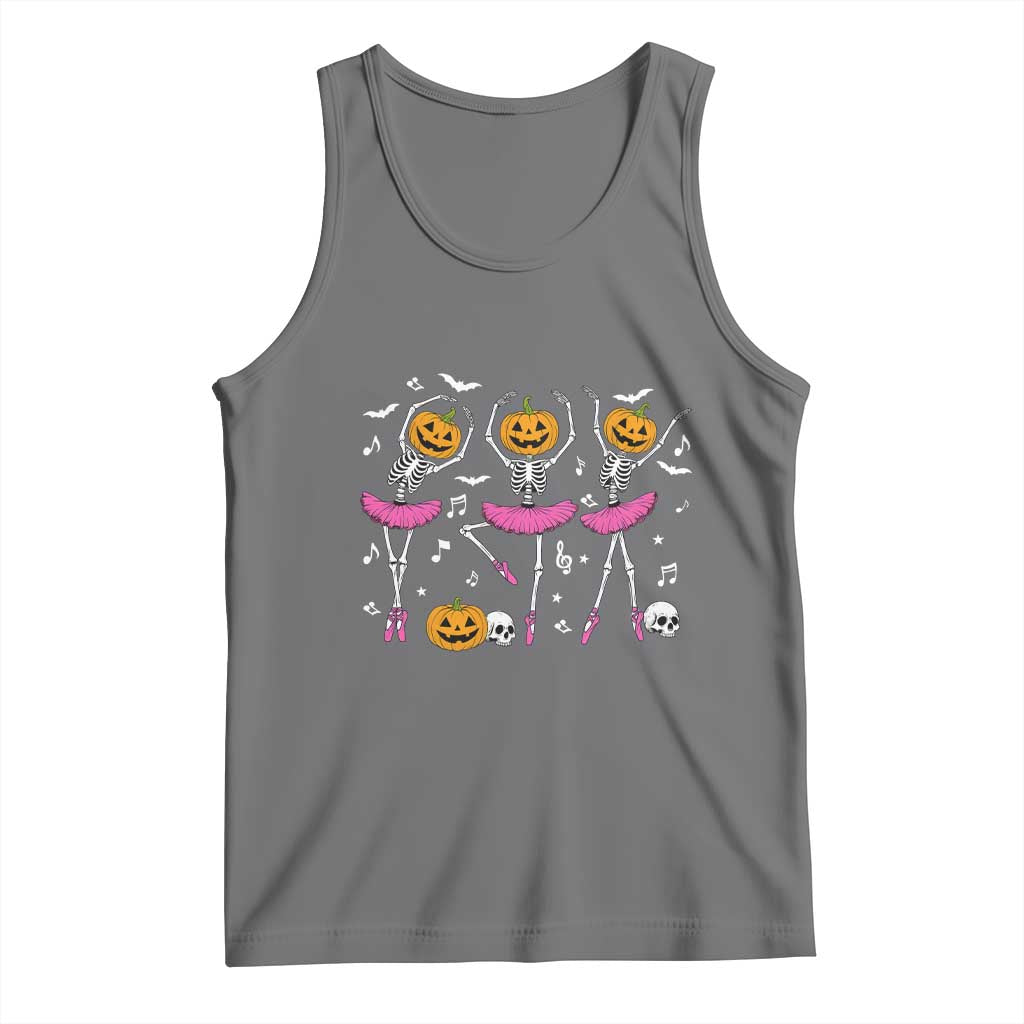 Ballet Skeleton Dance Tank Top Funny Halloween Gift - Wonder Print Shop