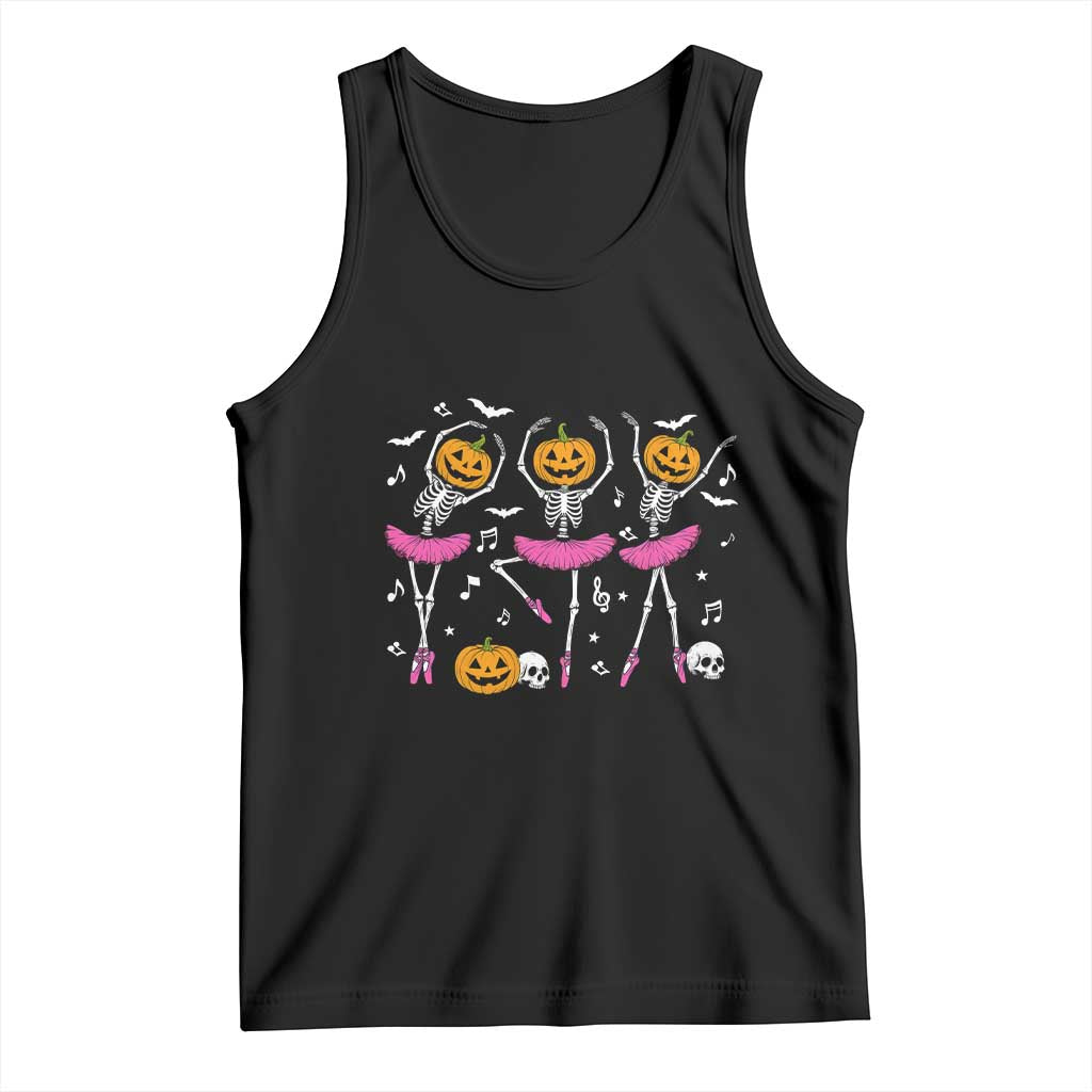 Ballet Skeleton Dance Tank Top Funny Halloween Gift - Wonder Print Shop
