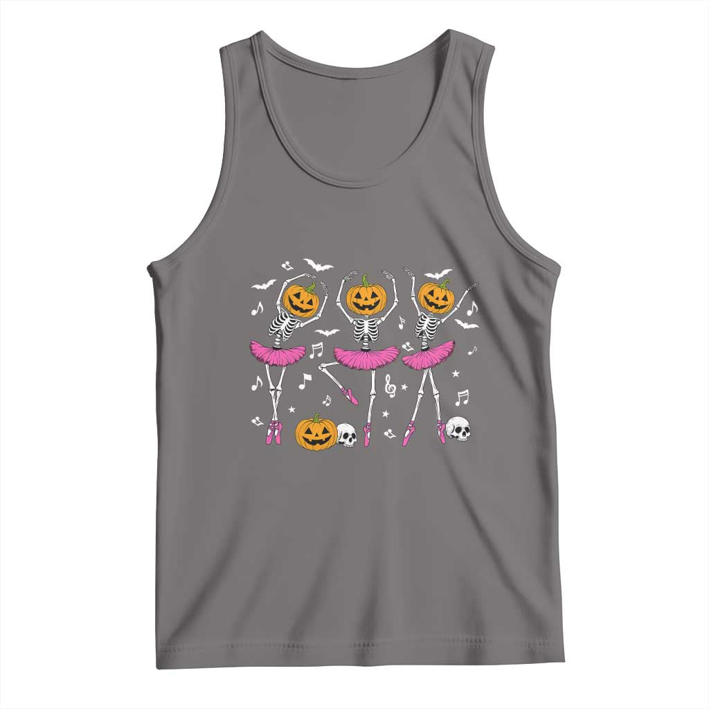 Ballet Skeleton Dance Tank Top Funny Halloween Gift - Wonder Print Shop