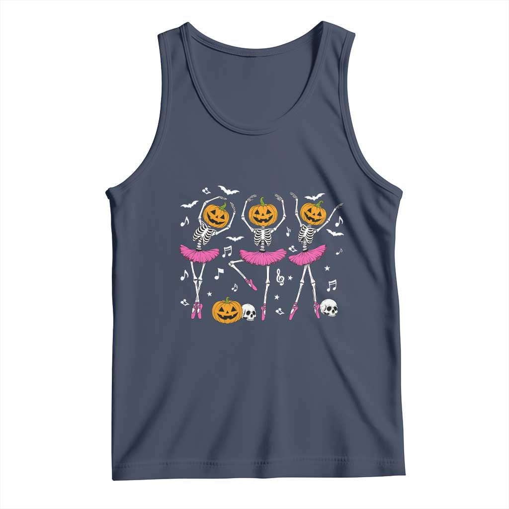 Ballet Skeleton Dance Tank Top Funny Halloween Gift - Wonder Print Shop