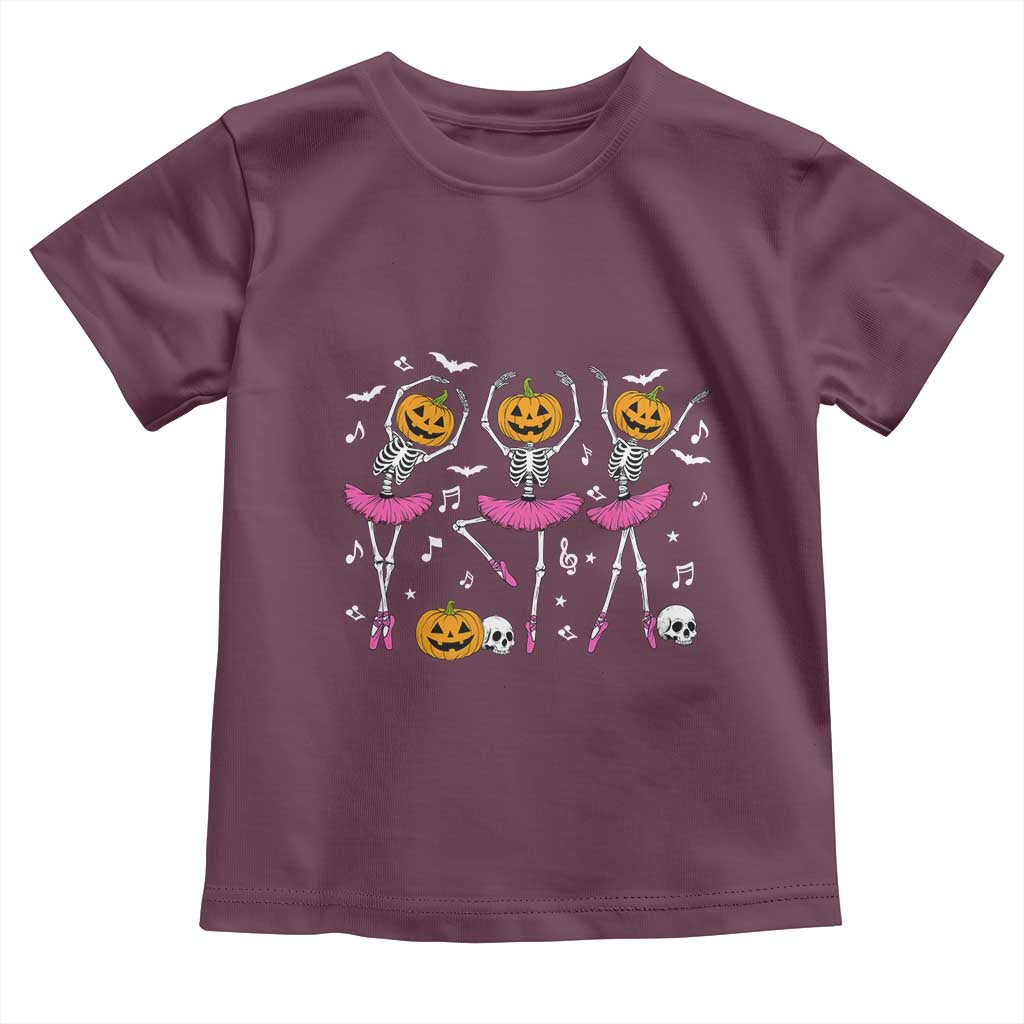 Ballet Skeleton Dance Toddler T Shirt Funny Halloween Gift - Wonder Print Shop