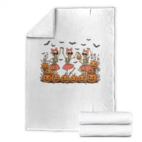 Funny Halloween Skeleton Dance Throw Blanket Gift For Ballet Lover - Wonder Print Shop