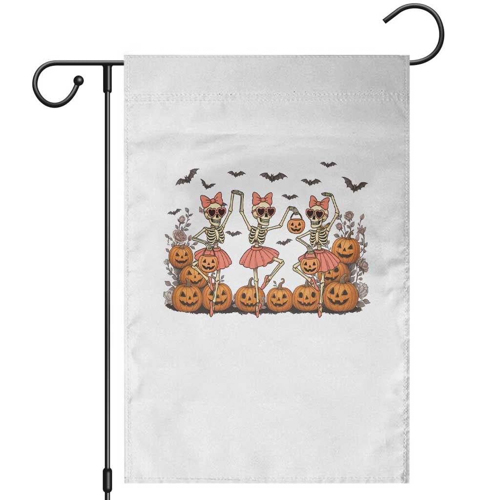 Funny Halloween Skeleton Dance Garden Flag Gift For Ballet Lover - Wonder Print Shop