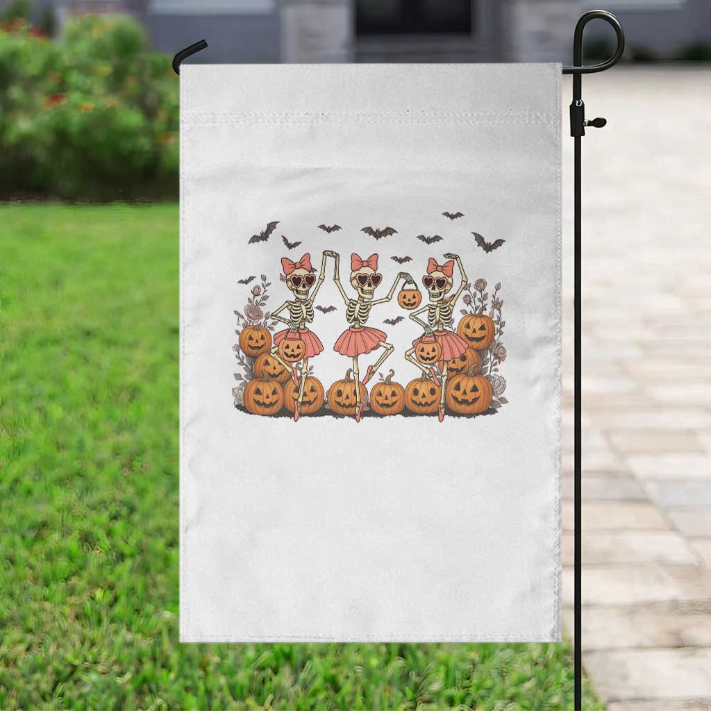 Funny Halloween Skeleton Dance Garden Flag Gift For Ballet Lover - Wonder Print Shop