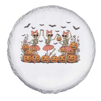 Funny Halloween Skeleton Dance Spare Tire Cover Gift For Ballet Lover - Wonder Print Shop