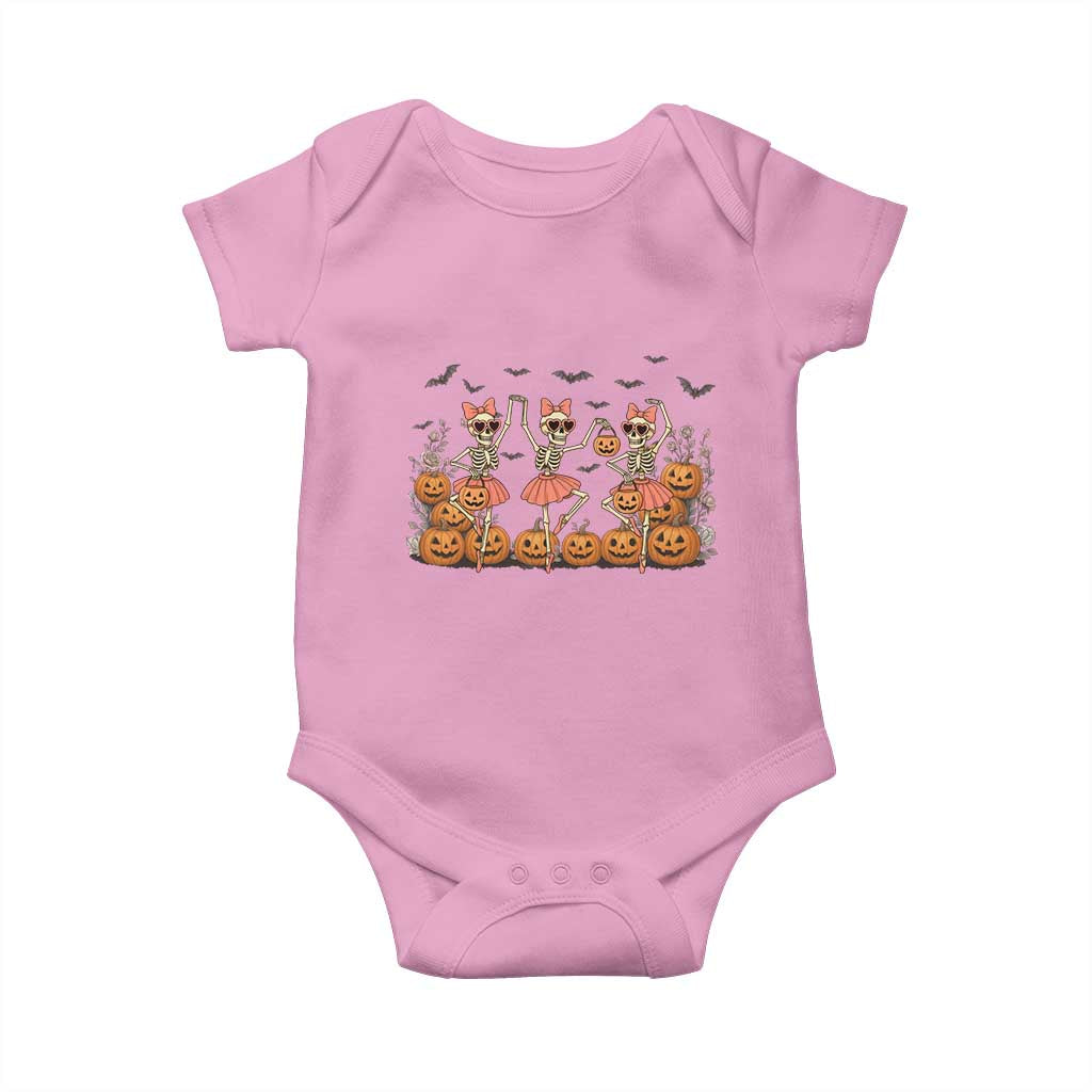Funny Halloween Skeleton Dance Baby Onesie Gift For Ballet Lover - Wonder Print Shop