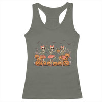 Funny Halloween Skeleton Dance Racerback Tank Top Gift For Ballet Lover - Wonder Print Shop