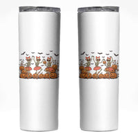 Funny Halloween Skeleton Dance Skinny Tumbler Gift For Ballet Lover