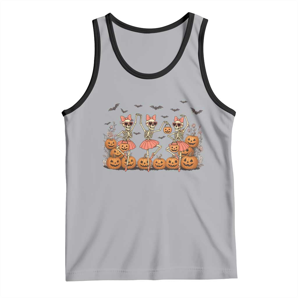 Funny Halloween Skeleton Dance Tank Top Gift For Ballet Lover - Wonder Print Shop