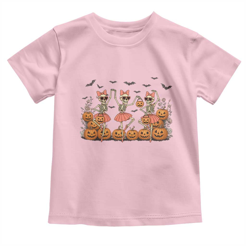 Funny Halloween Skeleton Dance Toddler T Shirt Gift For Ballet Lover - Wonder Print Shop