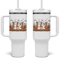 Funny Halloween Skeleton Dance Tumbler With Handle Gift For Ballet Lover