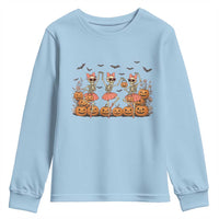 Funny Halloween Skeleton Dance Youth Sweatshirt Gift For Ballet Lover - Wonder Print Shop