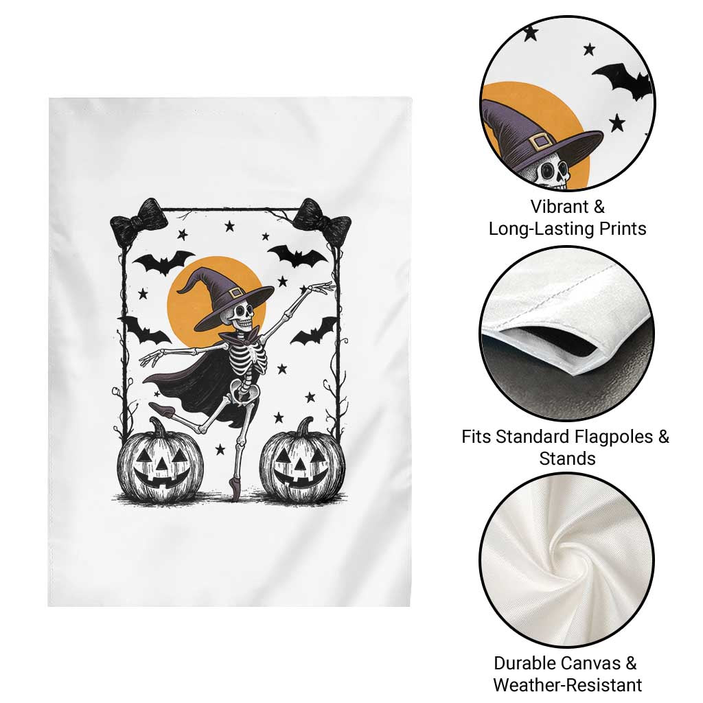 Funny Skeleton Witches Dance Ballet Garden Flag Halloween Gift - Wonder Print Shop