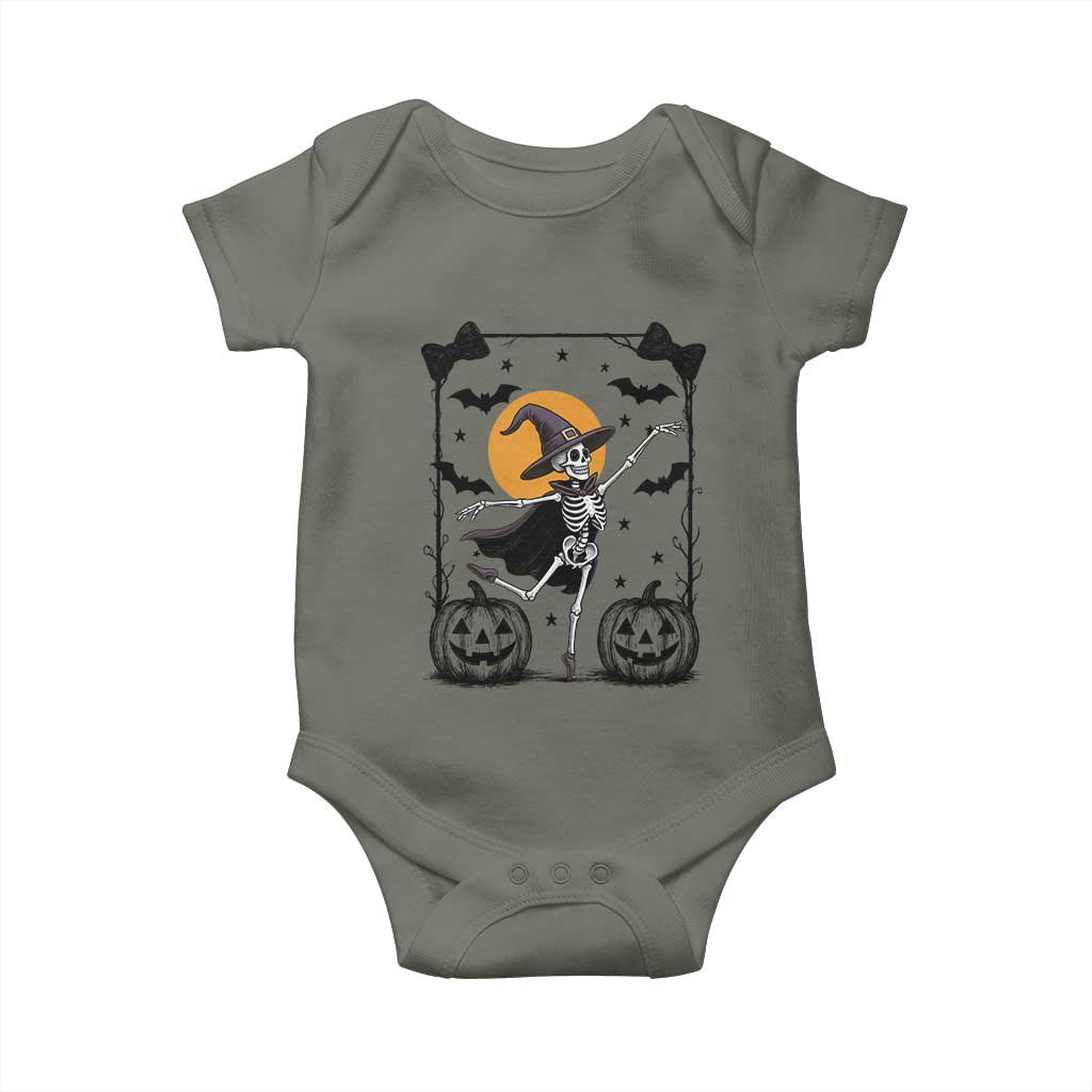 Funny Skeleton Witches Dance Ballet Baby Onesie Halloween Gift - Wonder Print Shop