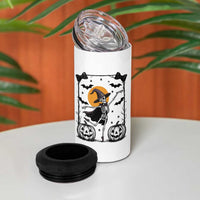 Funny Skeleton Witches Dance Ballet 4 in 1 Can Cooler Tumbler Halloween Gift