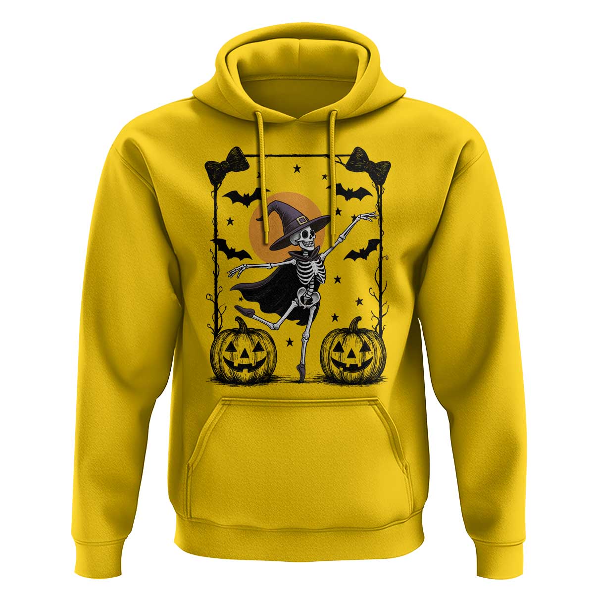 Funny Skeleton Witches Dance Ballet Hoodie Halloween Gift - Wonder Print Shop