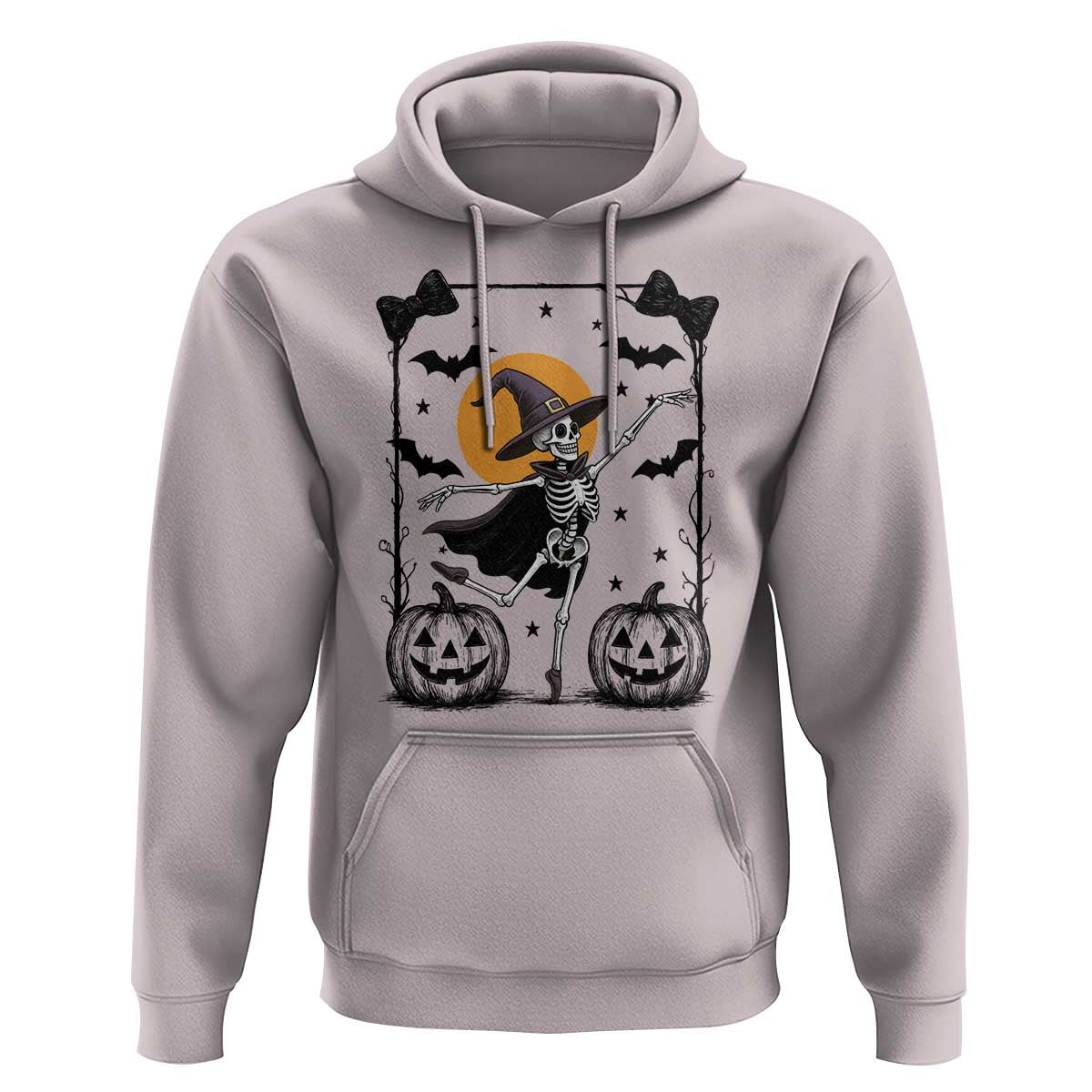 Funny Skeleton Witches Dance Ballet Hoodie Halloween Gift - Wonder Print Shop