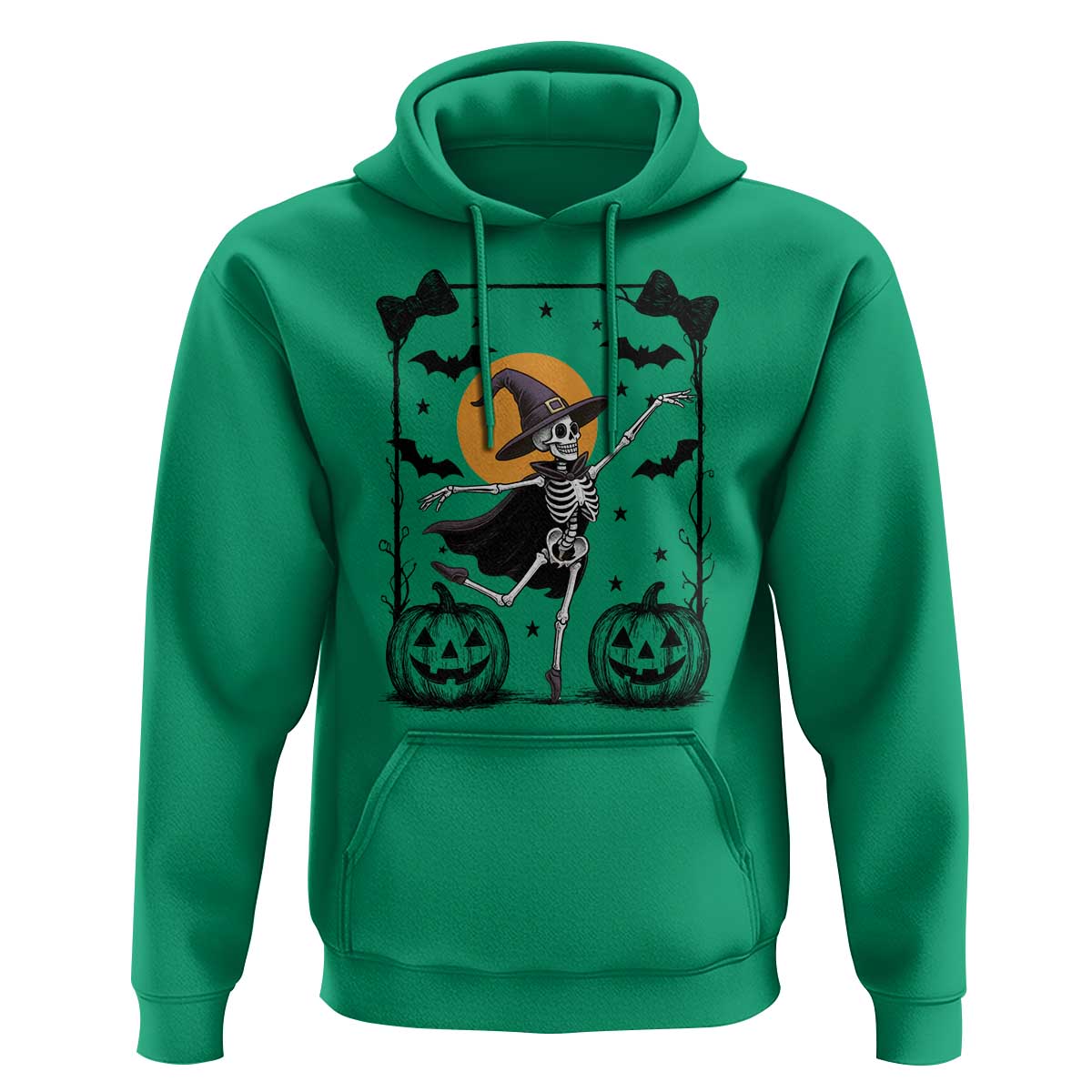 Funny Skeleton Witches Dance Ballet Hoodie Halloween Gift - Wonder Print Shop