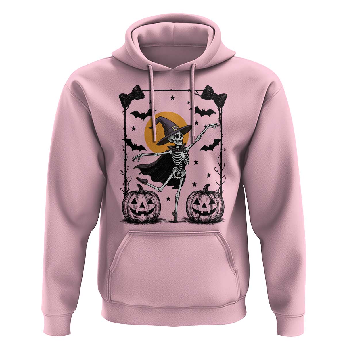 Funny Skeleton Witches Dance Ballet Hoodie Halloween Gift - Wonder Print Shop