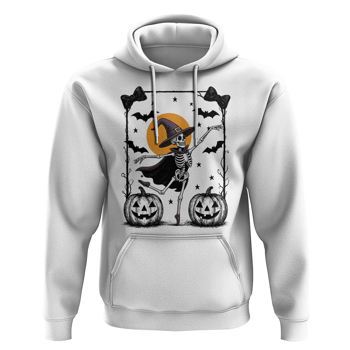 Funny Skeleton Witches Dance Ballet Hoodie Halloween Gift - Wonder Print Shop