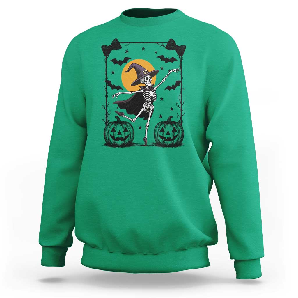 Funny Skeleton Witches Dance Ballet Sweatshirt Halloween Gift - Wonder Print Shop