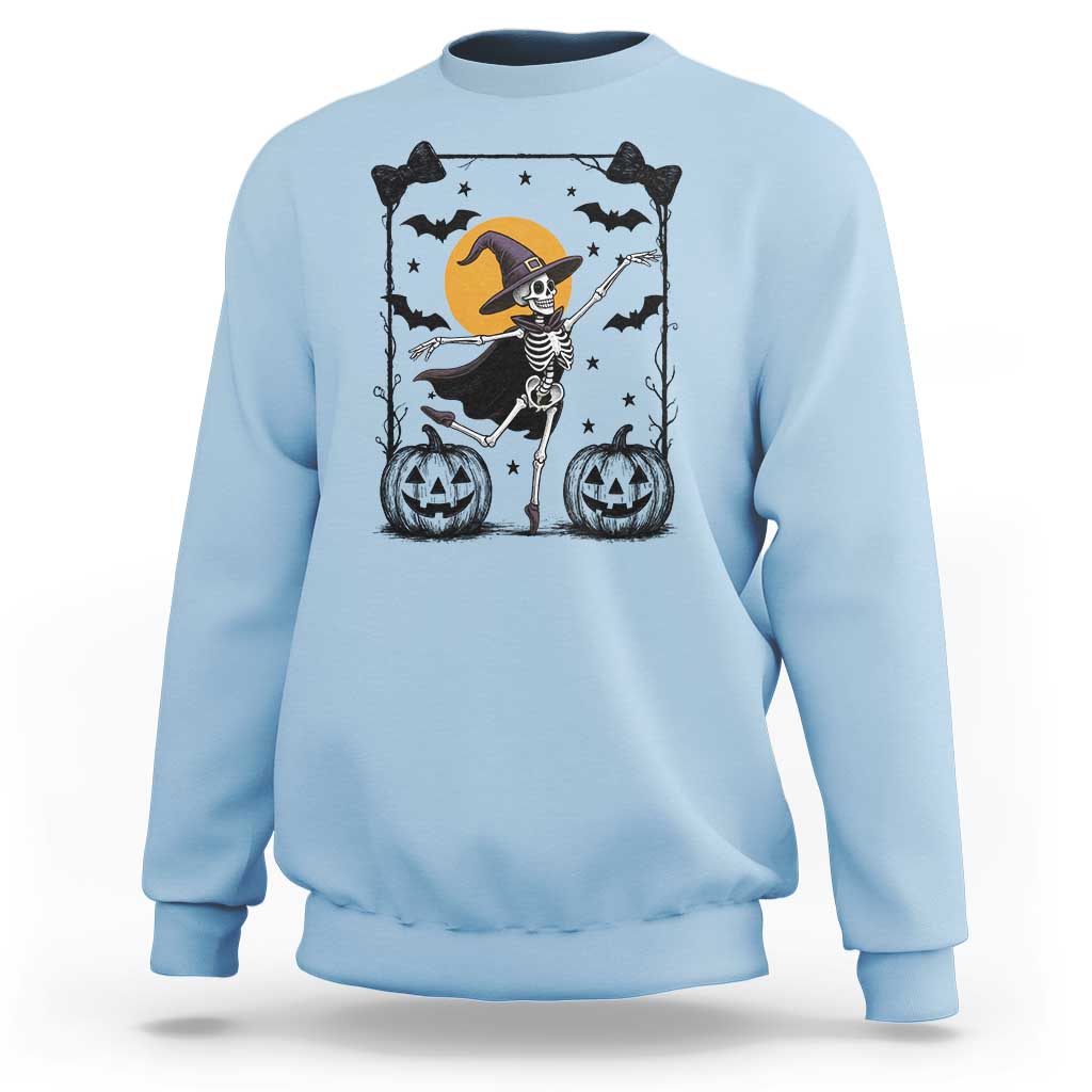 Funny Skeleton Witches Dance Ballet Sweatshirt Halloween Gift - Wonder Print Shop
