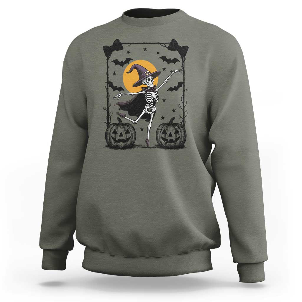 Funny Skeleton Witches Dance Ballet Sweatshirt Halloween Gift - Wonder Print Shop