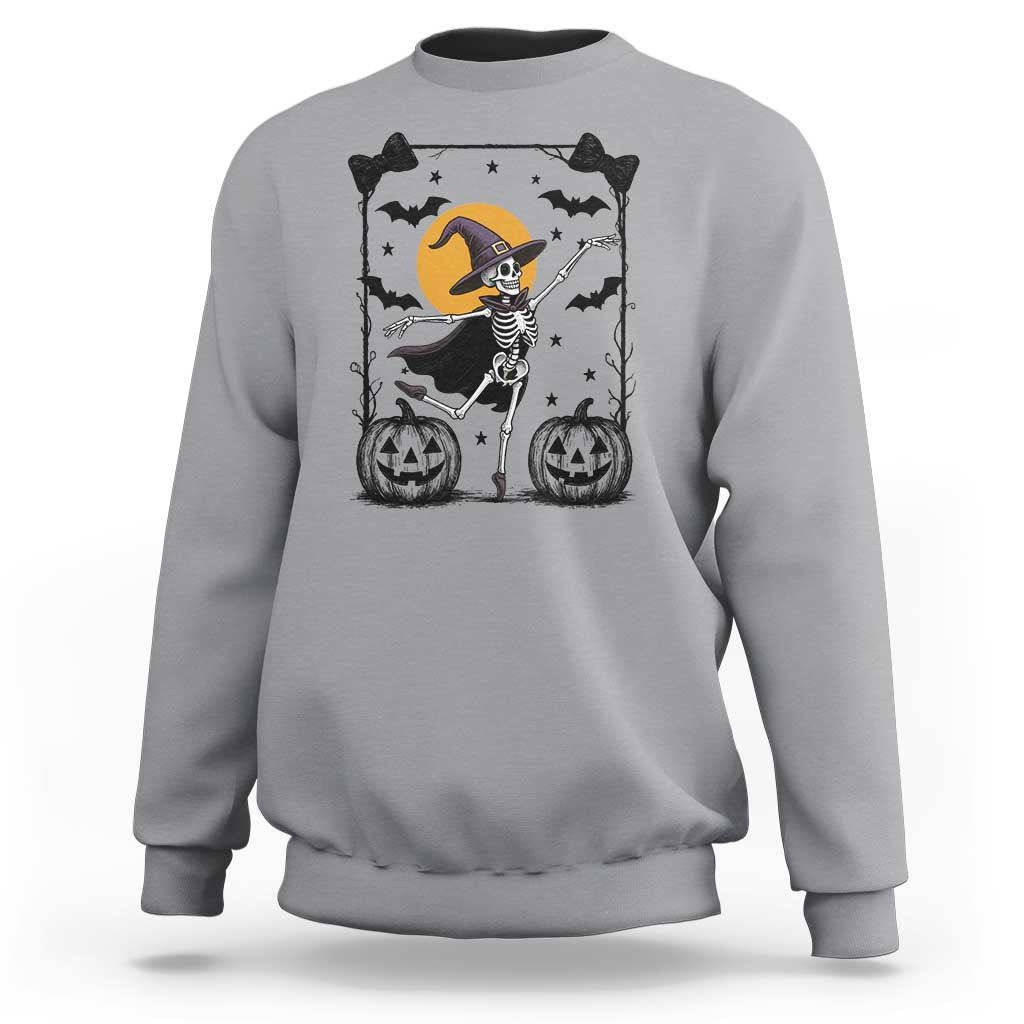Funny Skeleton Witches Dance Ballet Sweatshirt Halloween Gift - Wonder Print Shop