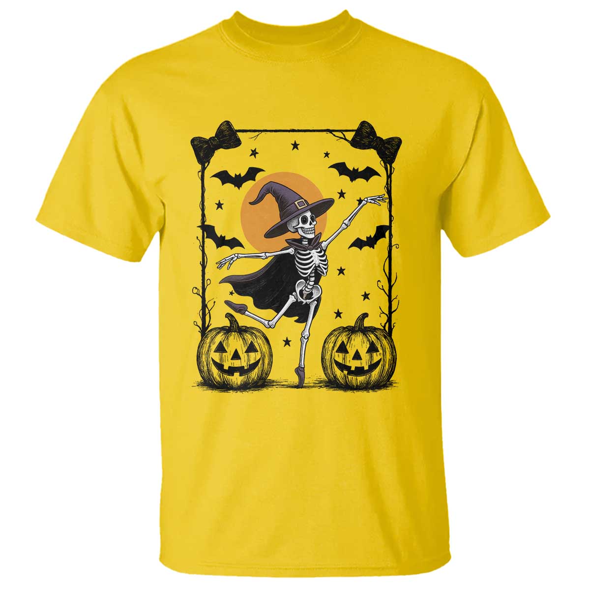 Funny Skeleton Witches Dance Ballet T Shirt Halloween Gift - Wonder Print Shop