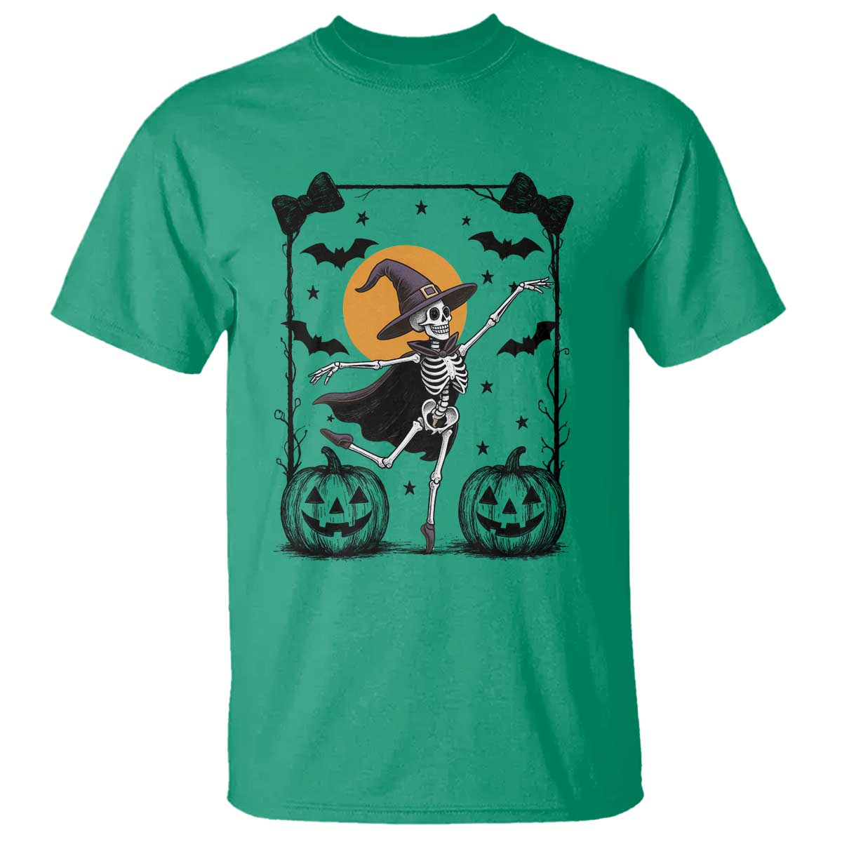 Funny Skeleton Witches Dance Ballet T Shirt Halloween Gift - Wonder Print Shop