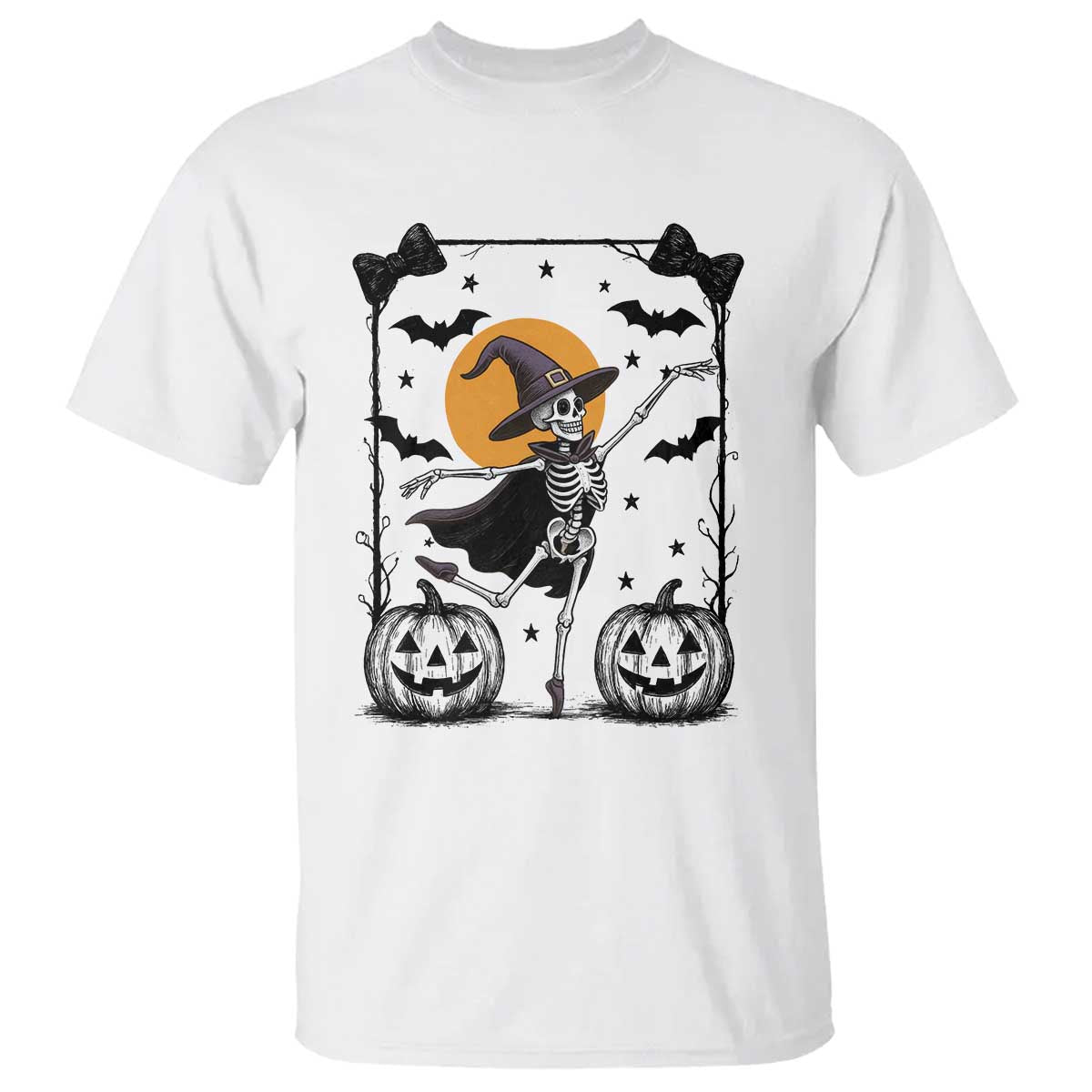 Funny Skeleton Witches Dance Ballet T Shirt Halloween Gift - Wonder Print Shop