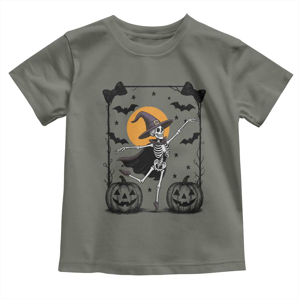 Funny Skeleton Witches Dance Ballet Toddler T Shirt Halloween Gift - Wonder Print Shop