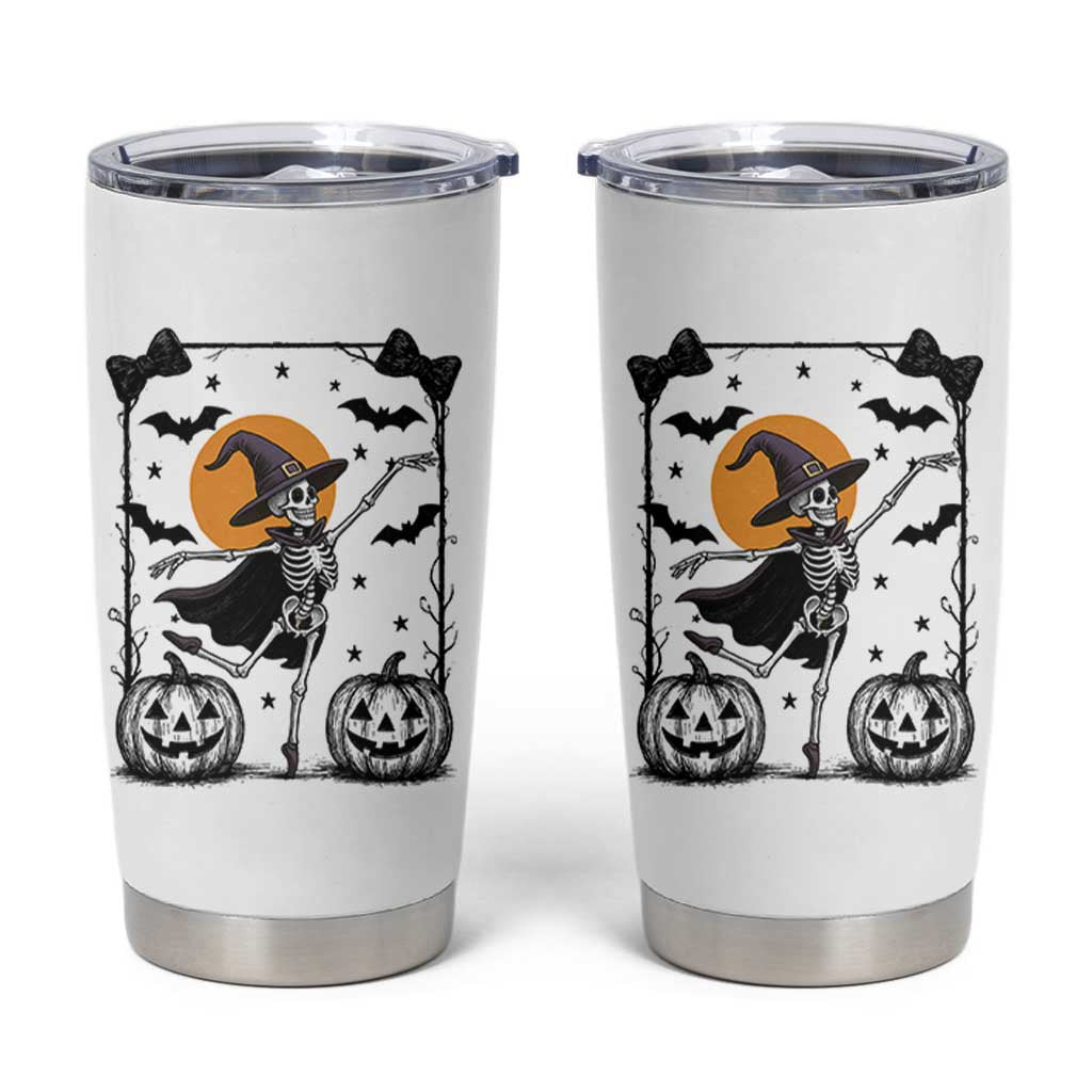 Funny Skeleton Witches Dance Ballet Tumbler Cup Halloween Gift